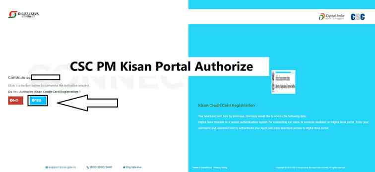 CSC PM Kisan Portal Authorize