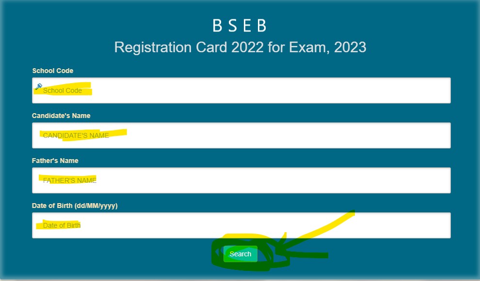 BSEB Matric Dummy Registration Card Download BSEB 2022-23 EXAM Bihar board exam
