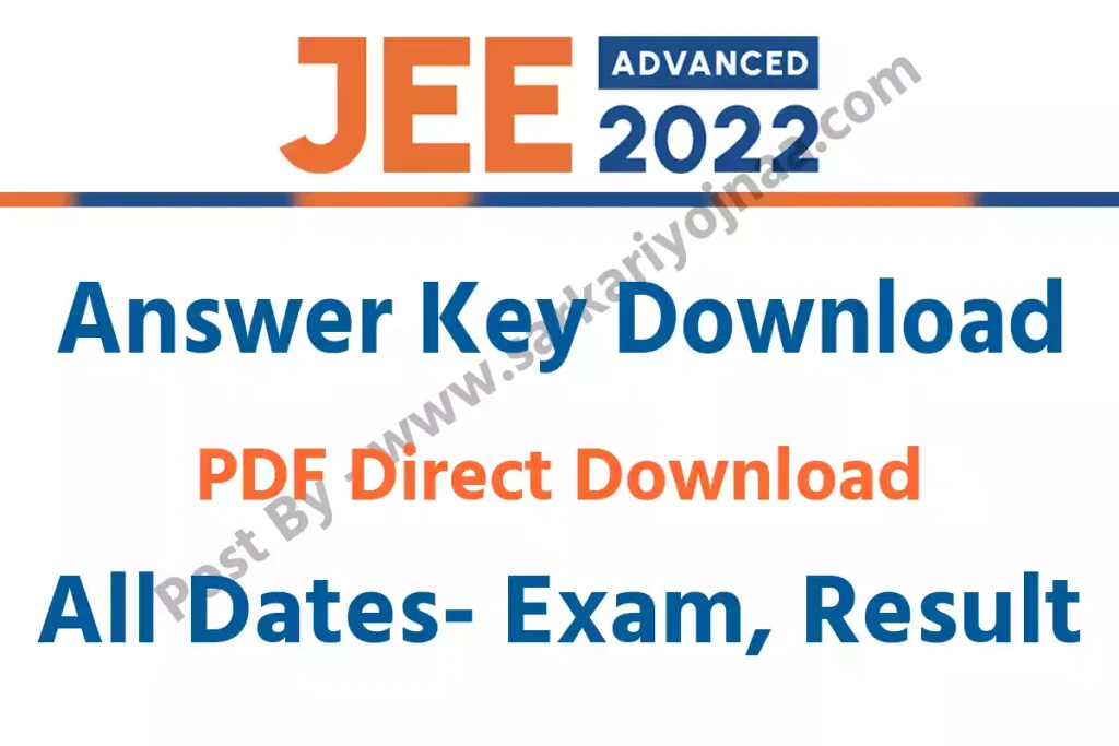 JEE Advanced 2022 Answer Key Download