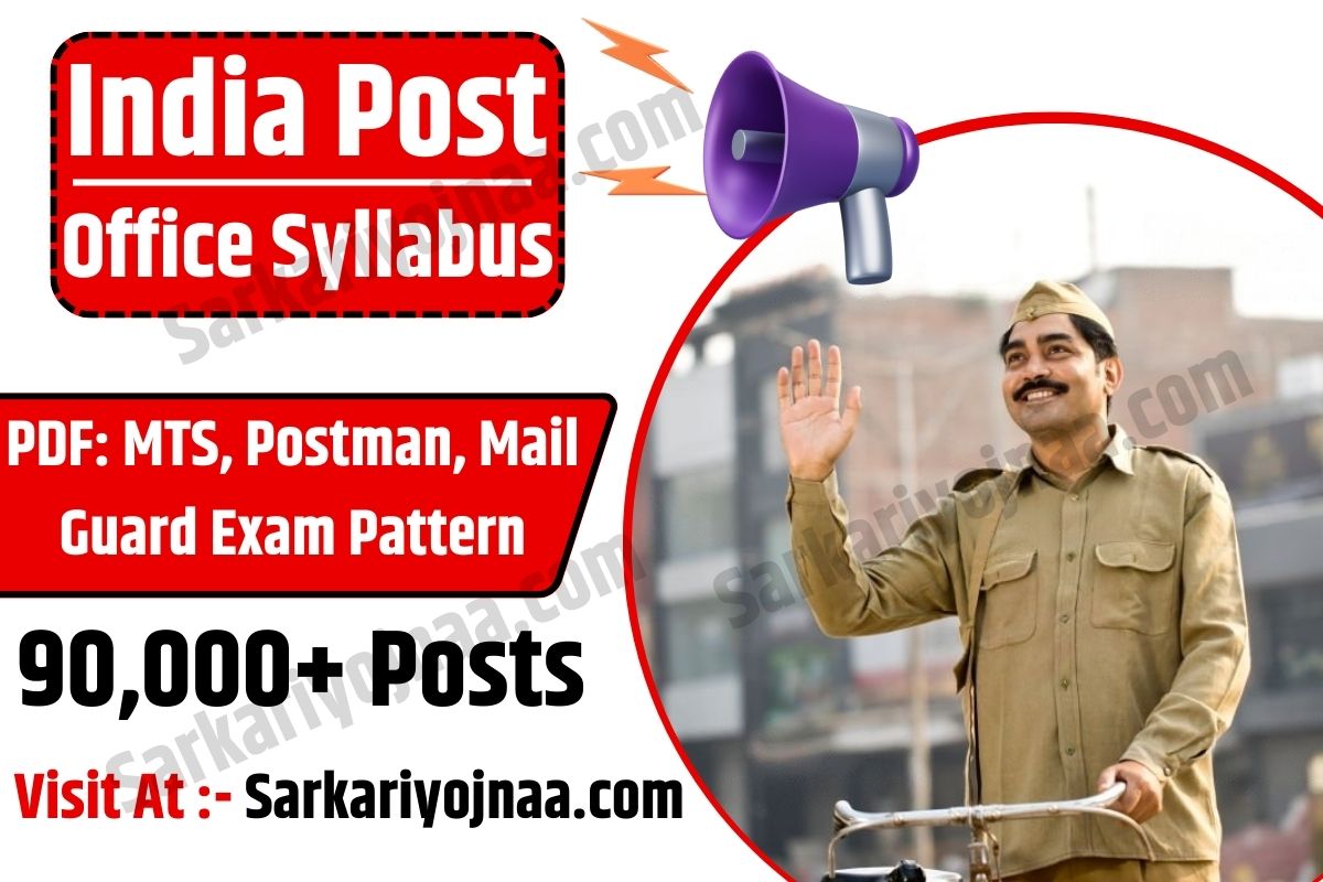 India Post Office MTS, Postman, Mail Guard Exam Syllabus 2023 PDF